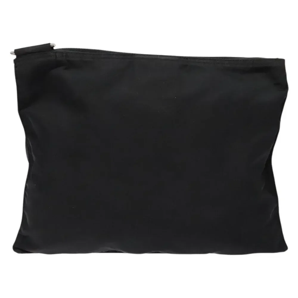 PRADA Shoulder Bag Nylon Black Silver - Picture 3 of 12